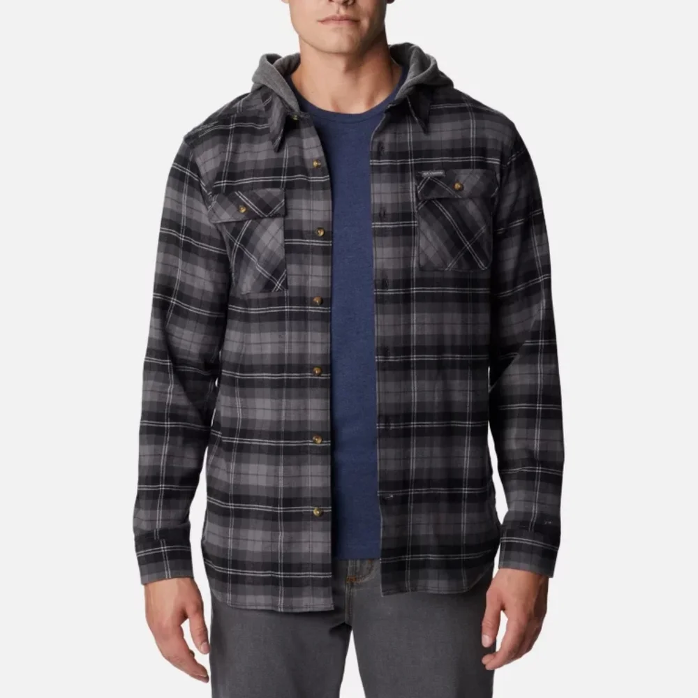 NWT Columbia Men's 'Flare Gun' Stretch Flannel Hoodie, Shacket
